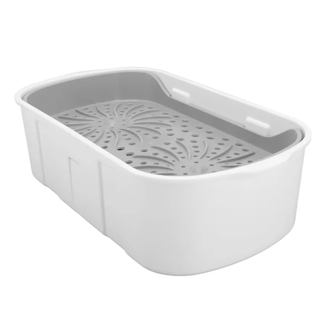 Mop Bucket Partition Design Self Cleaning Widened Convenient To Use ABS Electric Mop Bucket with Drainage Layer for Office 4
