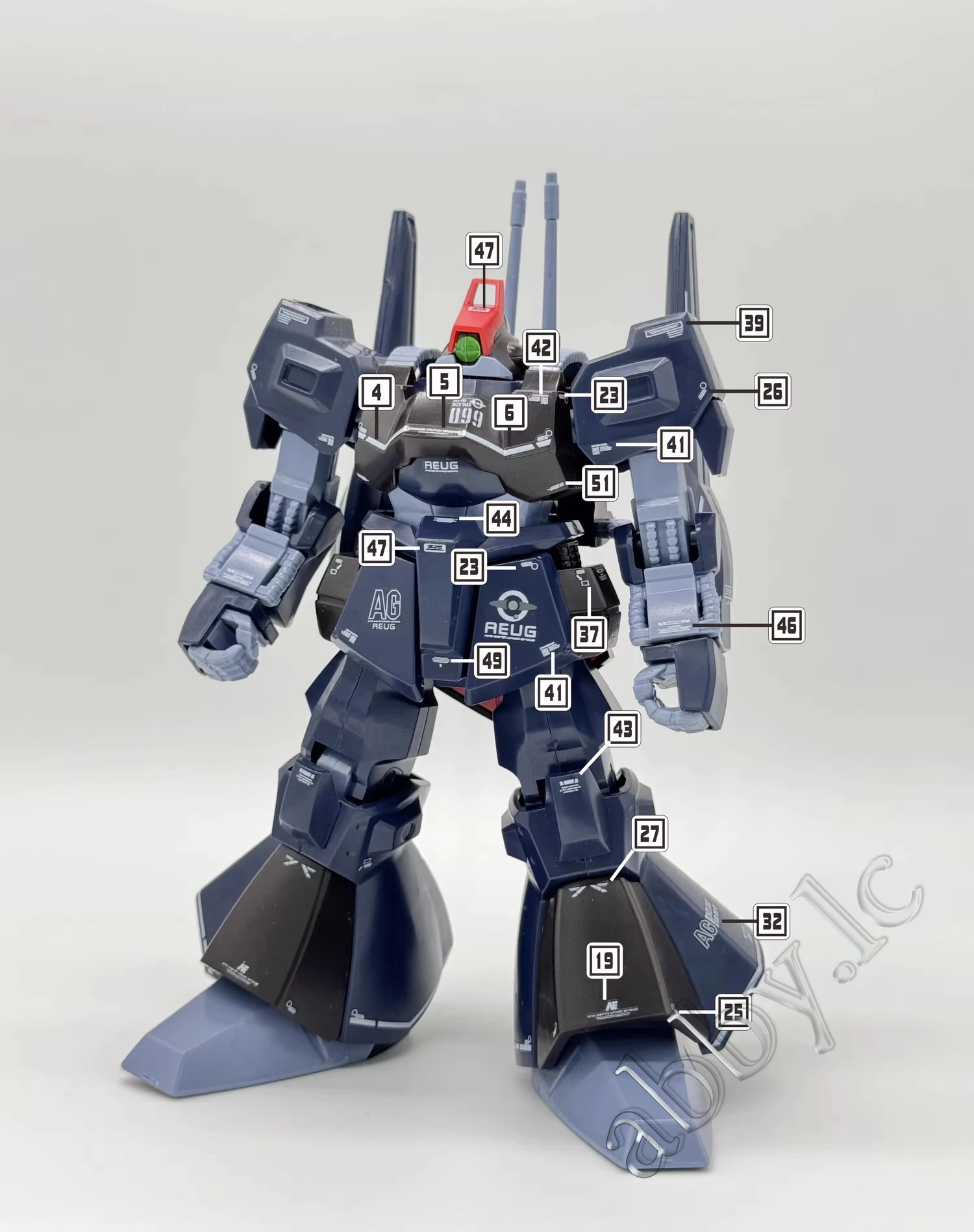 HG 1/144 릭 디아스 DL 마스터 워터슬라이드 프리컷 UV 라이트 반응형 데칼 스티커 H139 RMS-099 고급 HGUC 모바일 슈트 제타