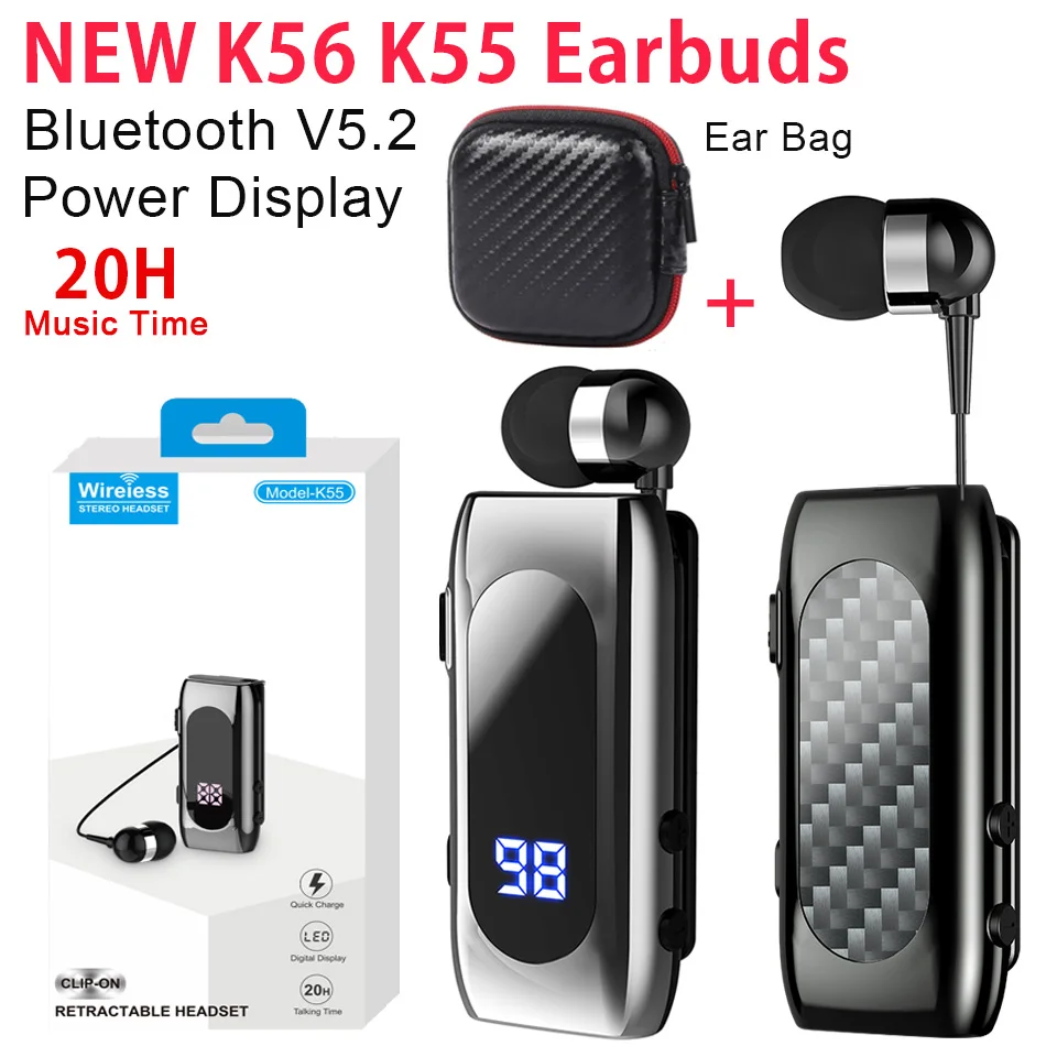 K56K55PKF920LavalierBusinessBluetooth52Headphone20Hours