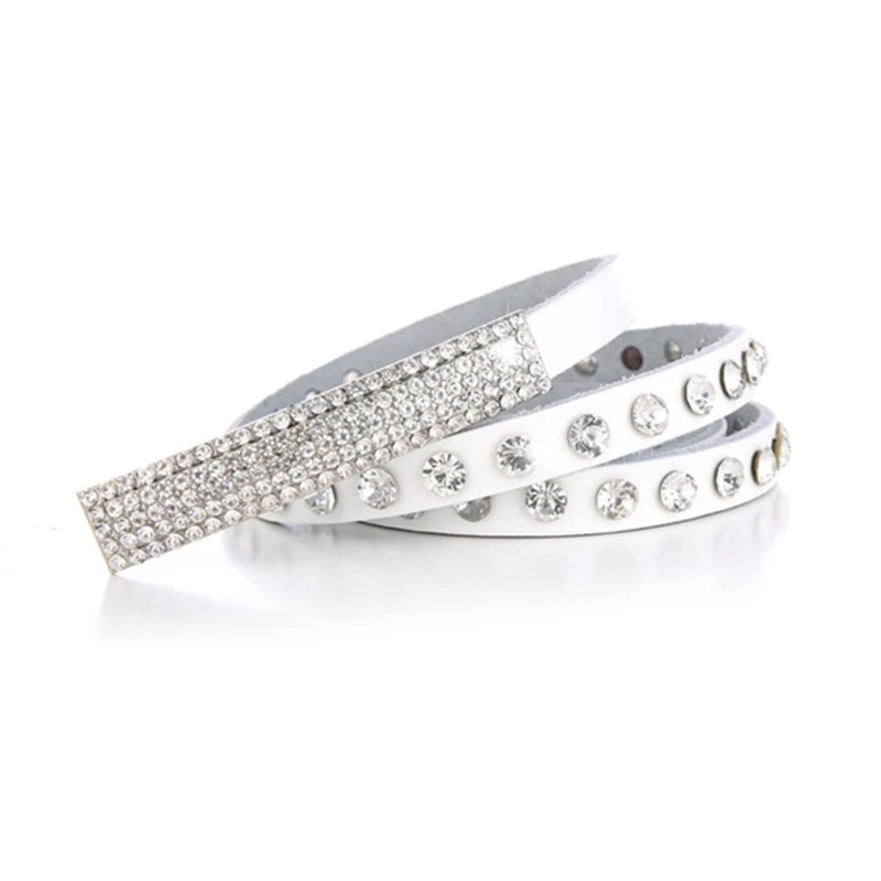 

Genuine Leather Belt for Teen Glitter Belt Fashion Enthusiasts Belt