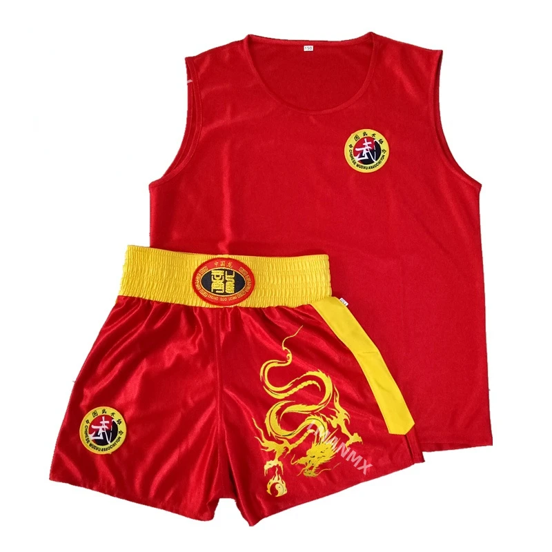 Children Costumes Unisex Boxing Uniform Sanda Suit Kongfu Uniform Wushu Clothing Martial Arts Performance Costume for Children Adult