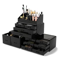 Makeup Cosmetic Organizer Storage Drawers Display Boxes Case with 12 Drawers (Black) 1