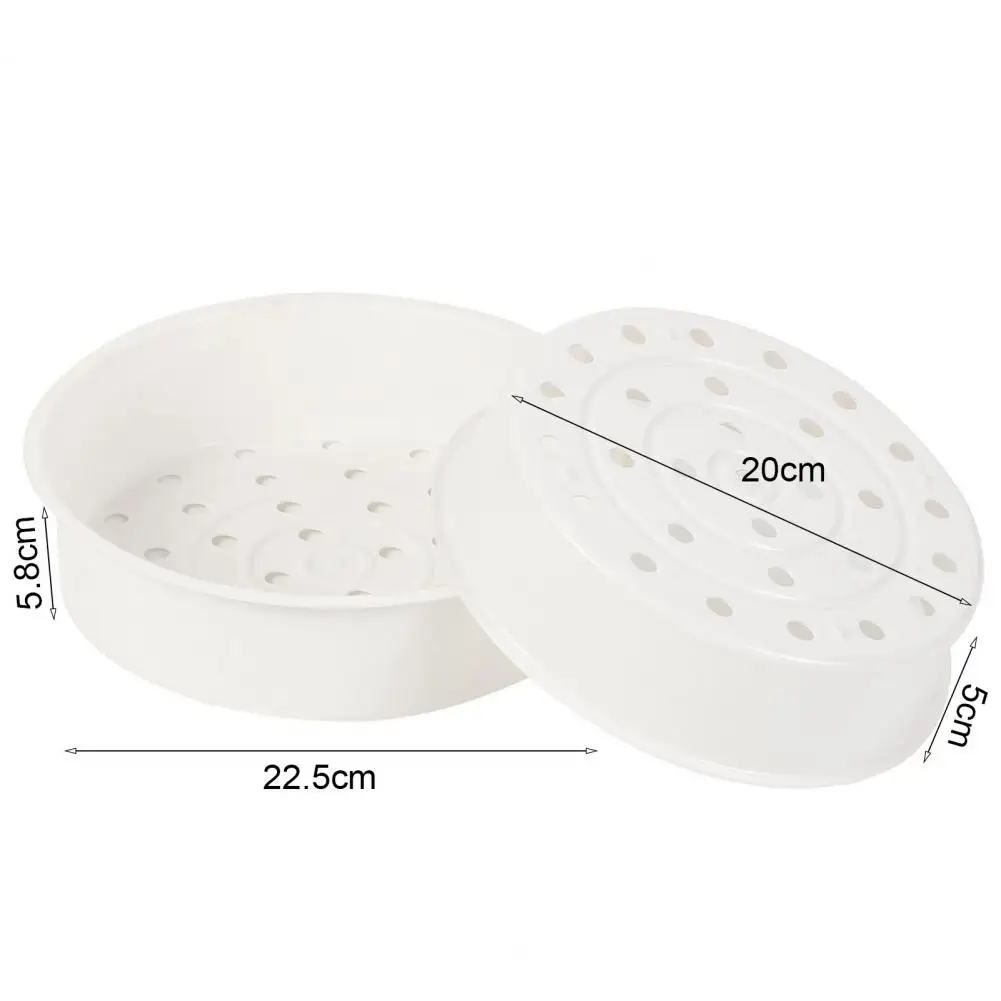 

3L/5L Premium Steamer Dish Compact Drain Design Round Shape Anti Corrosion Steamer Holder Plastic Steamer Universal