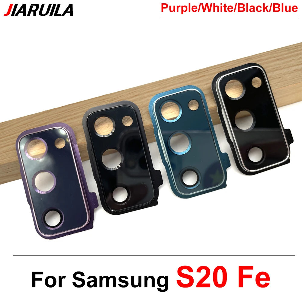 삼성 S20 Ultra S20 Fe 수리를위한 새로운 뒷 카메라 유리 렌즈 커버 교체 프레임 홀더 교체 부품