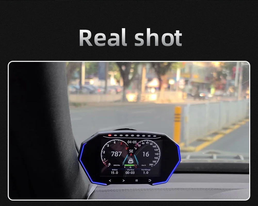 F11 OBD GPS Head-Up-Display LCD Touchscreen Auto-HUD OBD2 Digitaler HUD Bordcomputer Motor Elektronisches Autozubehör – Detail 21