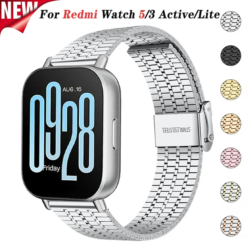 Premium Metal Stainless Steel Strap for Smartwatches - Elegant Watchband Bracelet