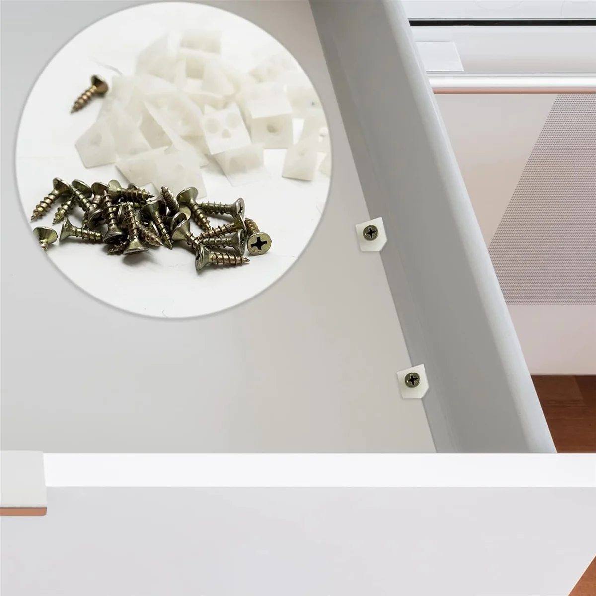 50 Pcs Drawer Support Wedges Plastic Drawer Bottom Sagging Repair Fixing Mending for Furniture drawer support wedges