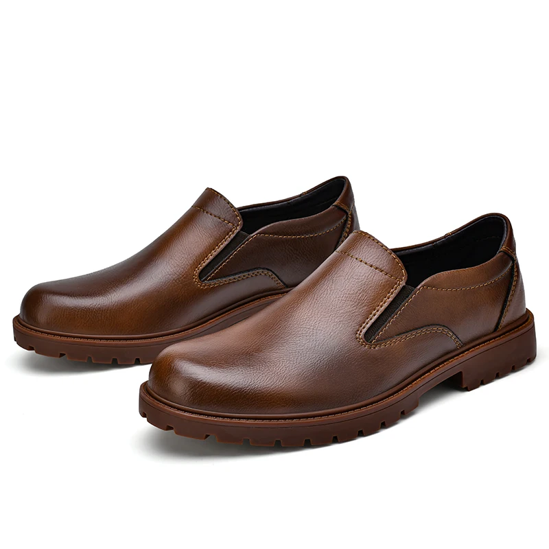 Men Leather Casual Shoes Luxury Brand Soft Mens Walking Shoes Business Formal Shoes Leather Shoes New 5