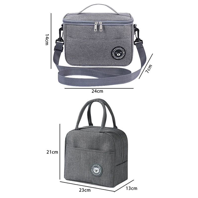 Lunch Bag Cooler Bag Portable Food Thermal Box Durable Waterproof Office With Shoulder Strap Organizer Insulated Case