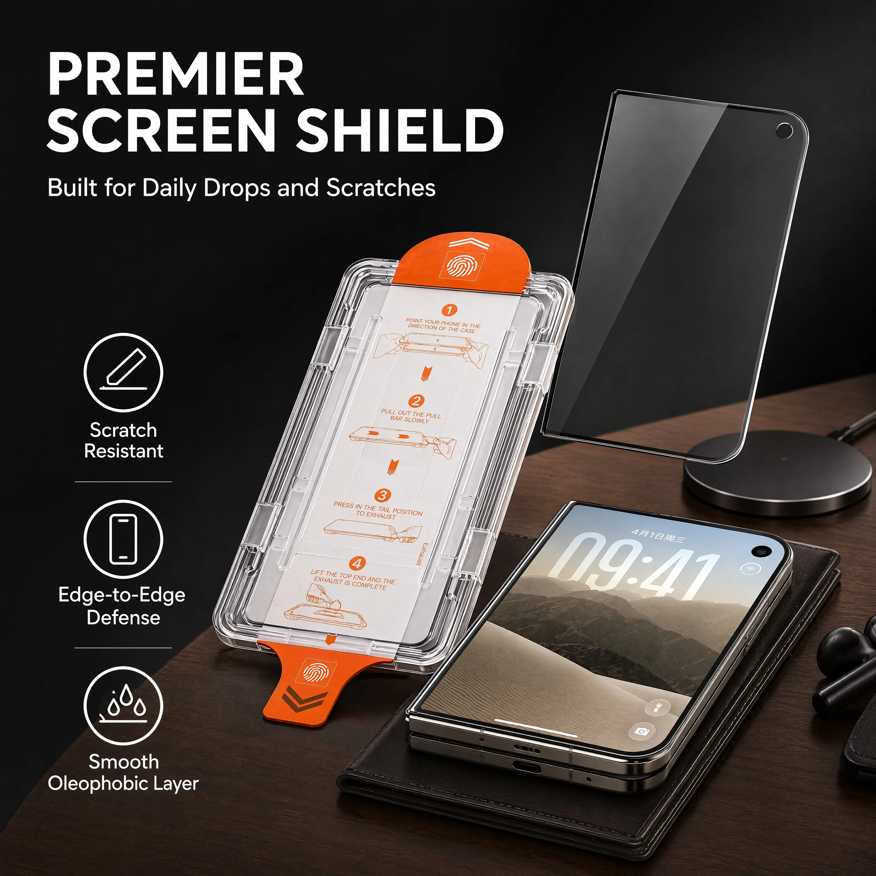 Premium Tempered Glass Screen Protector with Auto Dust Removal & Bubble-Free Installation