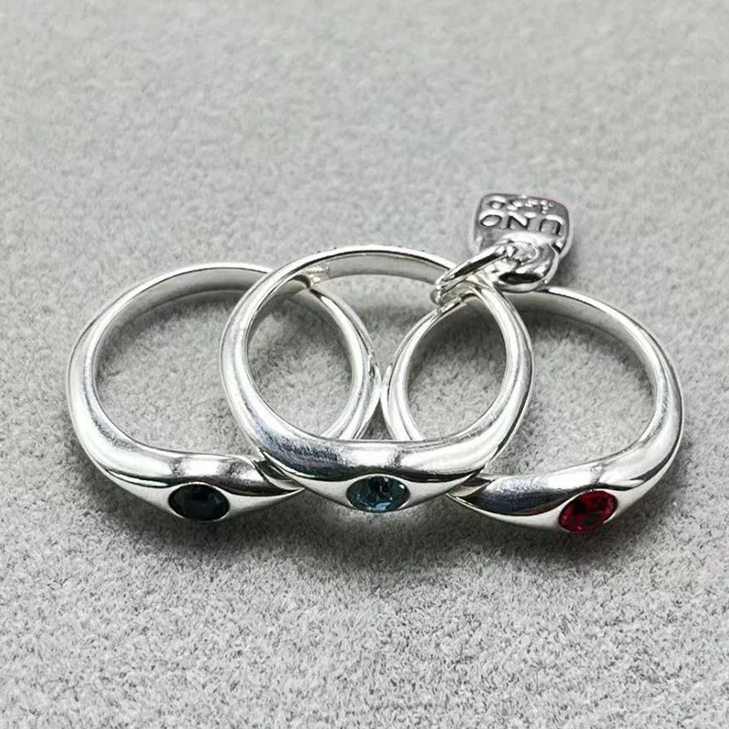 

Ювелирные изделия UNode50, 2023 г., Лидер продаж, высококачественные и изысканные женские ювелирные изделия с тремя кольцами для романтических праздников, Подарочная сумка в Европе и Америке