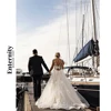 Customized Wedding Dresses Elegant Sleeveless Womens Dresses Floral Lace Applique Backless Bride Dresses Vestidos Para Mujer 2