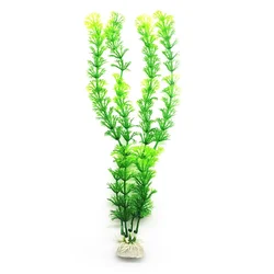 Aquarium Decor: Lush Underwater Grass Ornament (Green)