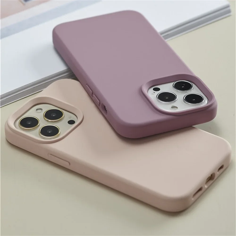 Stoßfeste Handyhülle Aus Flüssigsilikon Für Iphone 15 16 Pro Max_voghion.com