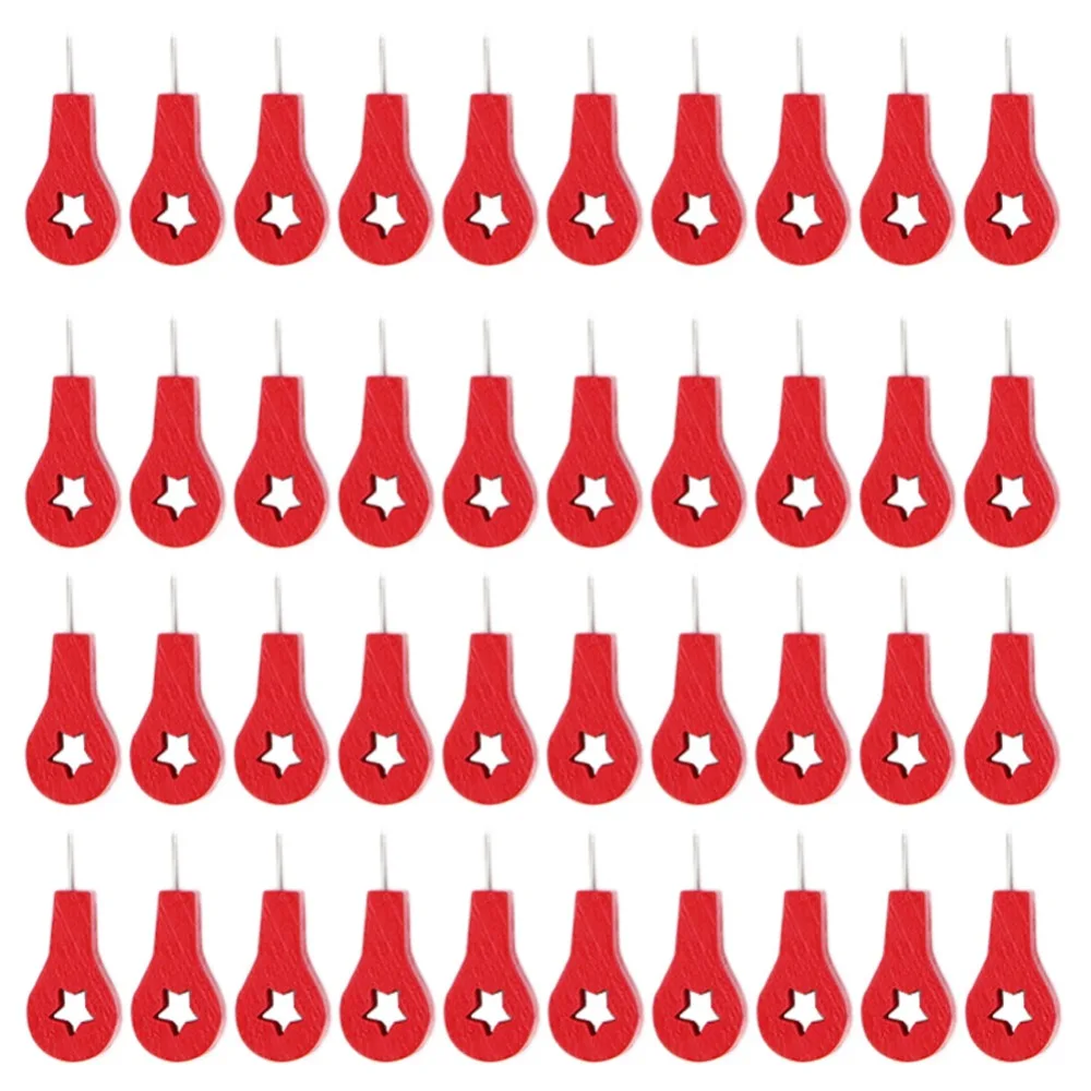 DIY 공예 레드 스타/레드 애로우 모양 푸시핀(보관함 포함) 40개/25개 써머핀 못 나무 창의적인 푸시핀 게시판용