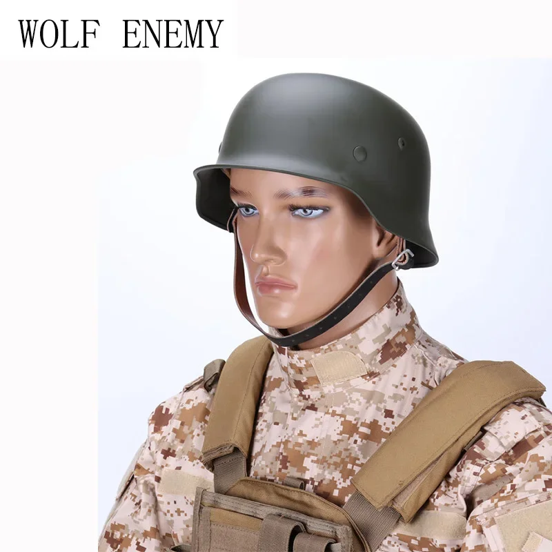 

New Tactical WW2 Elite Wh M35 M1935 Steel Helmet Stahlhelm motorcycle helmetm Green Grey Black Free Shipping
