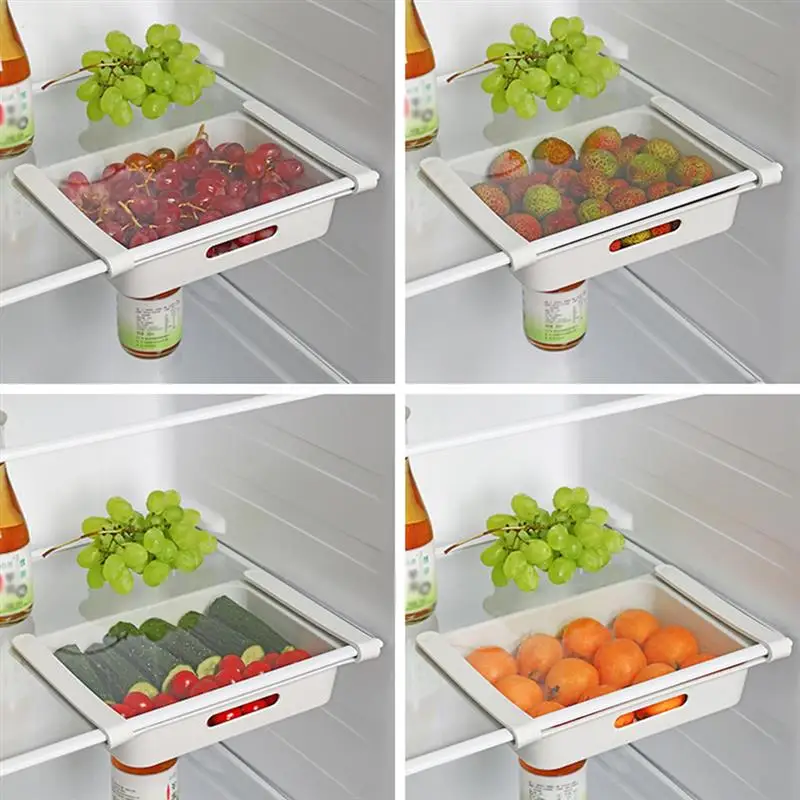 Fridge Organizer Storage Box Refrigerator Drawer Plastic Storage Container Shelf Fruit Egg Food Storage Box Kitchen Accessories stackable storage boxes