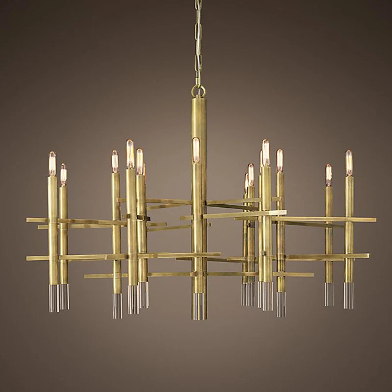 

Медная креативная люстра в стиле постмодерн, оригинальная арт-лампа для магазина одежды, столовой, гостиной