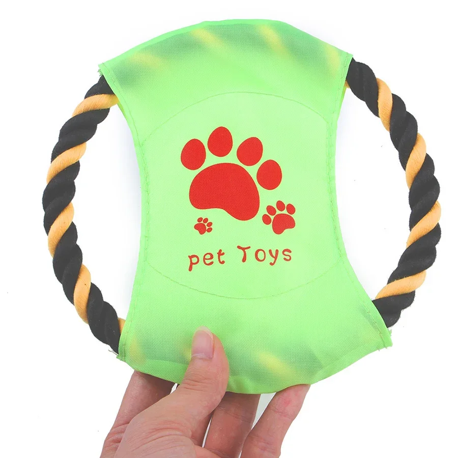 1pcs pet dog cotton rope toy teeth grinding frisbee Halloween dog bite rope