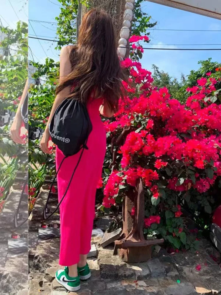 

Slit Long Skirt French Niche Design Stunning Sexy Hot Girl High-end First Love Tea Break Suspender Dress Women