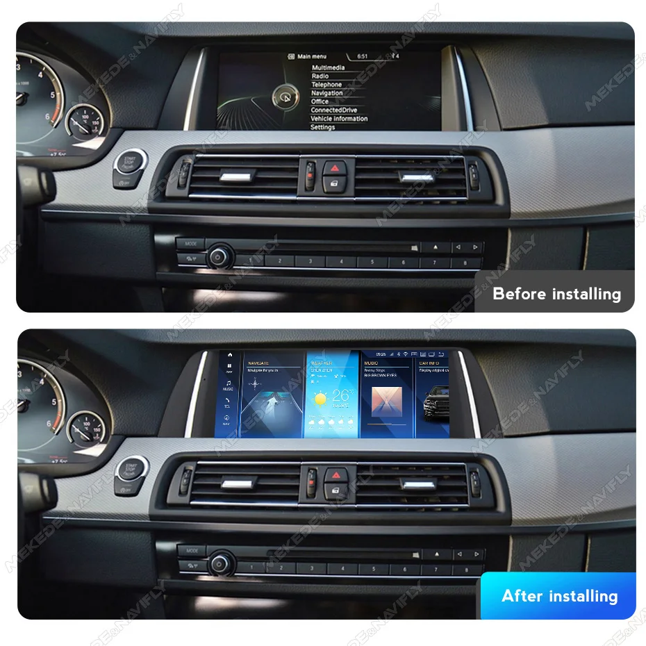 Navifly-bmw 5シリーズ,f10,f11,520, 2011-2016,cic,nbt,android