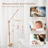Baby Rattle Toy Bed Bell Bracket Wooden Mobile 0-12 Months Newborn Crochet Bed Bell Hanging Toys Holder Bracket Infant Crib Gift 6