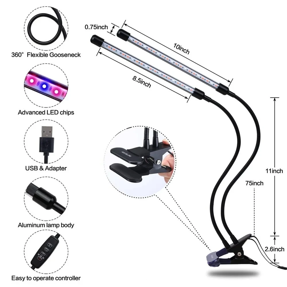 USB LED 식물 성장 조명, 전체 스펙트럼 수경 전구, 실내 식물 조명, 온실 야채 꽃 성장 조명, 성장 상자, 5v