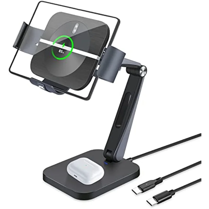 

2 in 1 Wireless Charging Station Compatible with Samsung Galaxy Z Fold 4/3/2, Charger 3 Coils for Samsung Galaxy Z Fold Series