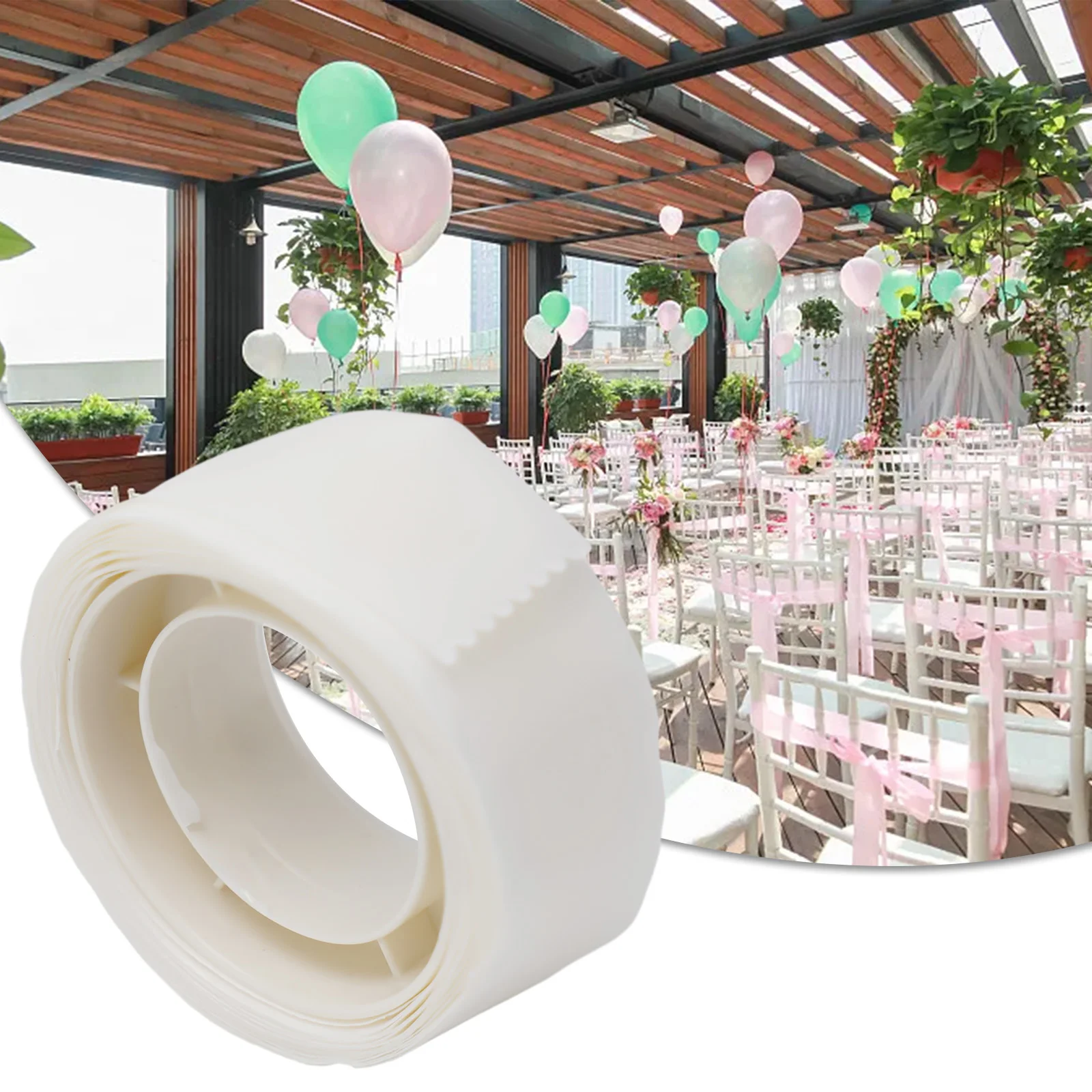 

1Roll Balloon Adhesive Tape Transparent Double-Sided Adhesive 100Dot Glue Packaging Balloon Dispensing Point Wedding Room Decor