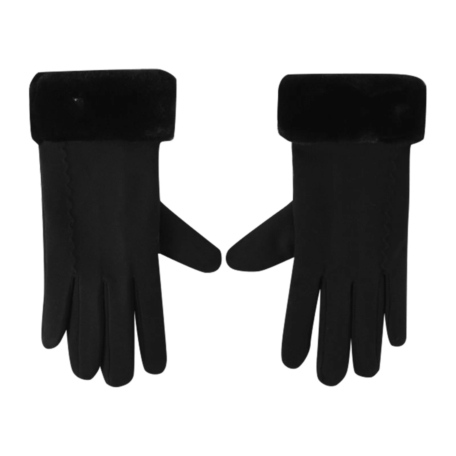 

Женские перчатки зимние плюшевые теплые перчатки для верховой езды с разрезами на пальцах для девушек студенческие Холодостойкие хлопковые перчатки Осенние плотные однотонные