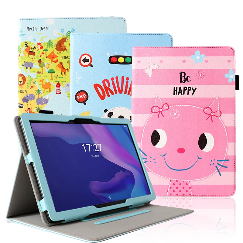 

Painted Cover Case for Blackview Tab 8 8E 10.1" Tablet PC Folding Stand Magnetic Funda Capa with Hand Strap