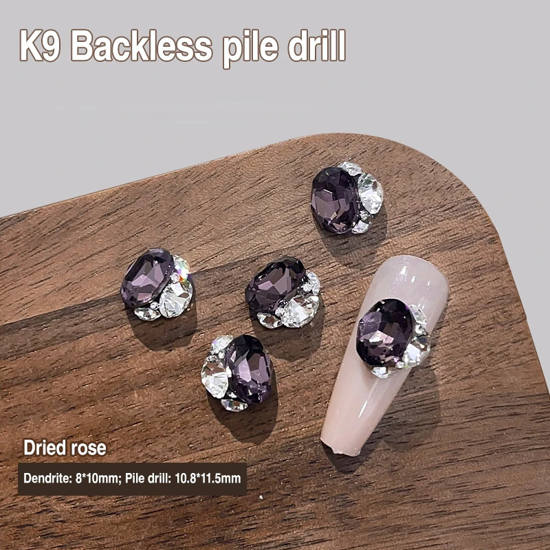 5PCS k9 Handgemachte Kristall Diamanten Gestapelt Nail art Strass Charms Edelstein Schmuck Teile Zubehör Für Nägel Dekoration DIY – Detail 7