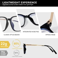 CRIXALIS 2 pièces classique carré Anti lumière bleue lunettes hommes lecture livres lunettes femmes lunettes de Prescription ordinateur lunettes 3