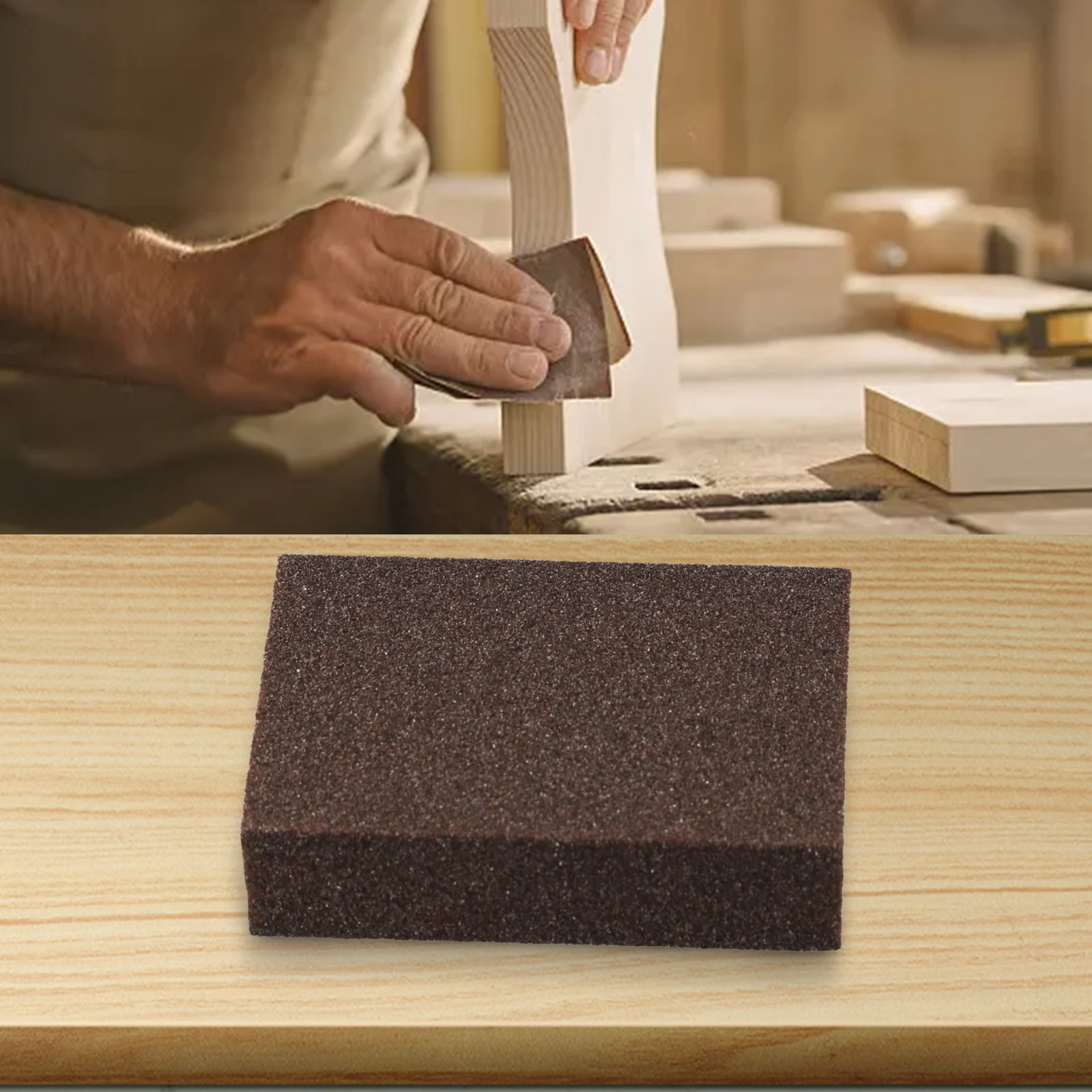 

1pcs Grit 60/80/120/210 Wall Grinding Sponge Sand Block Sandpaper Polished Sand Brick Washable And Reusable, Can Be Used Wet