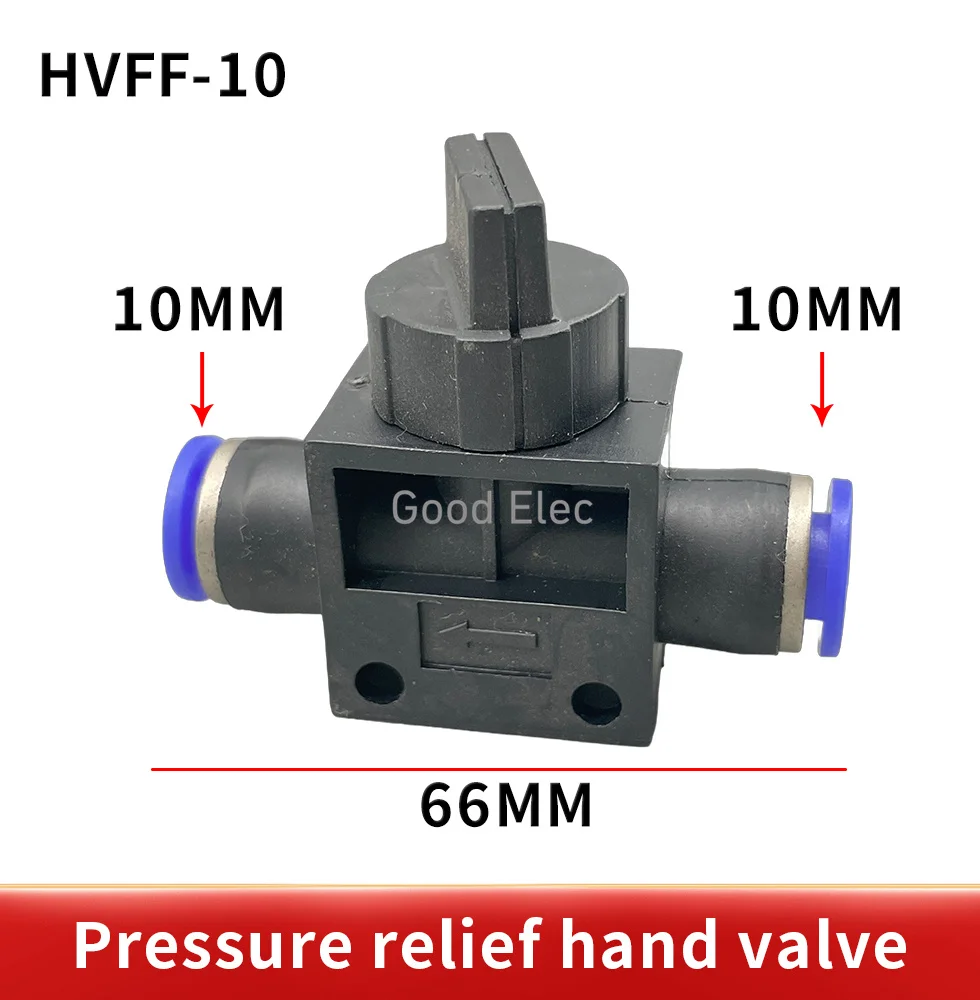 Description Picture 6 of itemHVFF Pneumatic Fittings Hand Valve 4mm-12mm Connector Quick Push For Hose Tube Limiting Speed Control