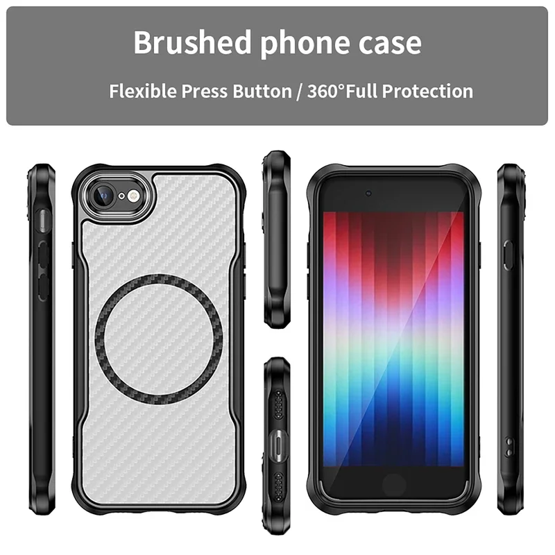 Sleek Carbon Fiber Pattern Magnetic Protective Phone Case