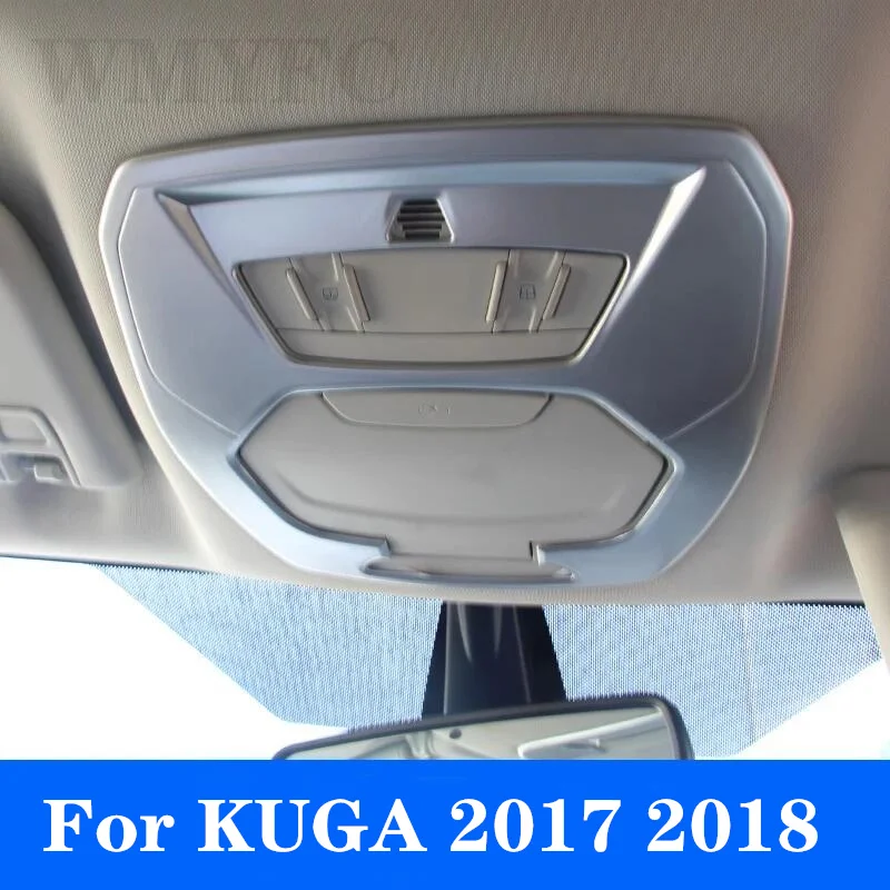 

Хромированная карта для чтения фонаря на крыше, выключатель лампы, обшивка панели, рамка, украшение, ободок для FORD ESCAPE KUGA 2017 2018 2019