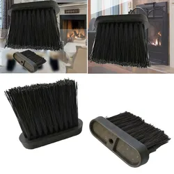 2Pcs Fireplace Brush Chimney Cleaner Brush Accessories Plastic Handle Fireplace Brush Head Replacement Broom Fireplace Clean