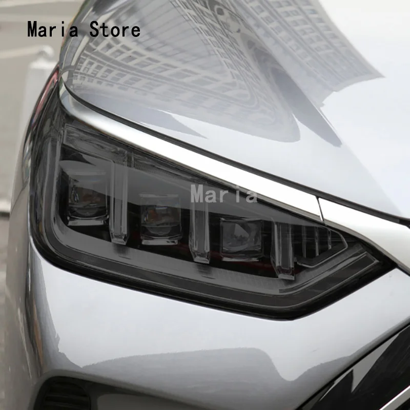 

For BYD SONG PLUS-2022-2023 Accessories Car Headlight Protective Film Transparent Black TPU Sticker