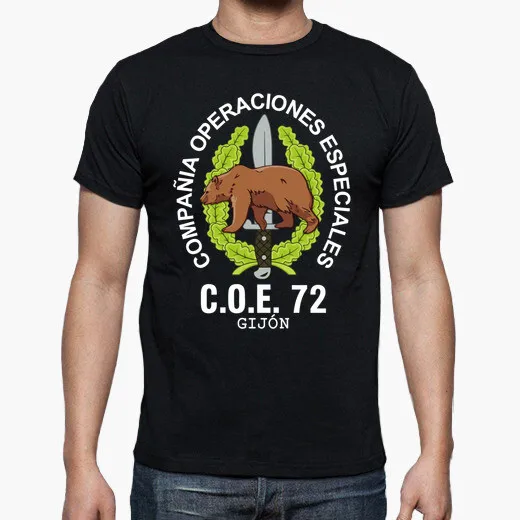 

Spanish Legion COE 72 Gijon Mod1 Special Operations Emblem T-Shirt. Summer Cotton O-neck Men's Short Sleeve T-Shirt New S-3XL