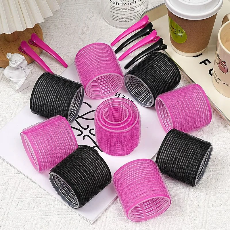 Plastic Hair Curling Rollers Set with Clips for Heat Free Styling