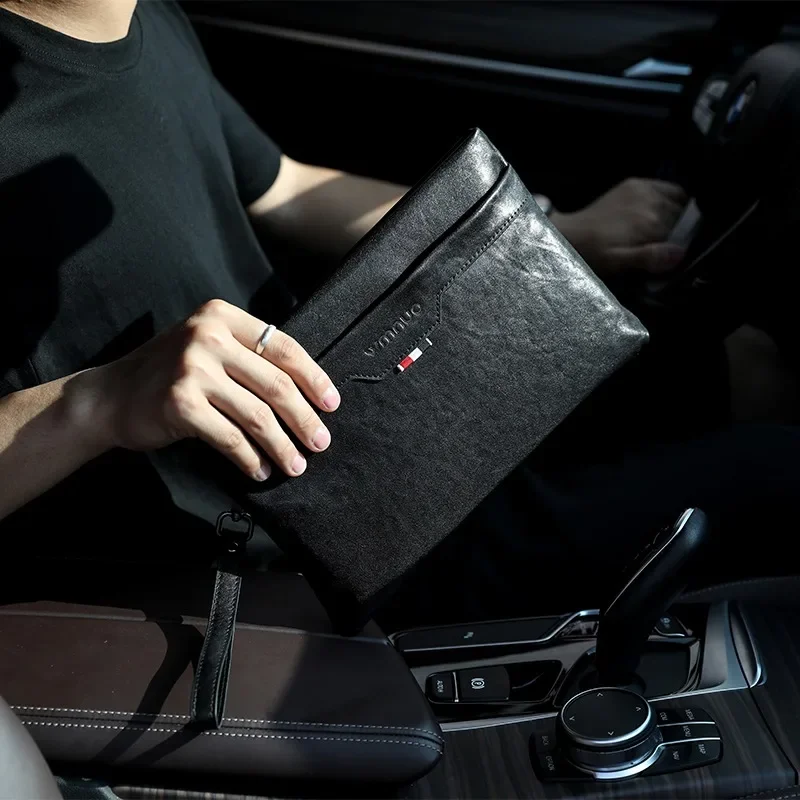 SENOFAN Brand Hand Bag Men Genuine Cowhide Korean Clutches For Men Envelope Bag High Quality Men Wallet Clutch Bag Clamping Sack