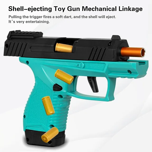 Continuous Firing Mini Gx4 Toy Gun Shell Throwing Macara Education Gun Model Soft Bullet Launcher BlowBack Airsoft Small Pistol 4