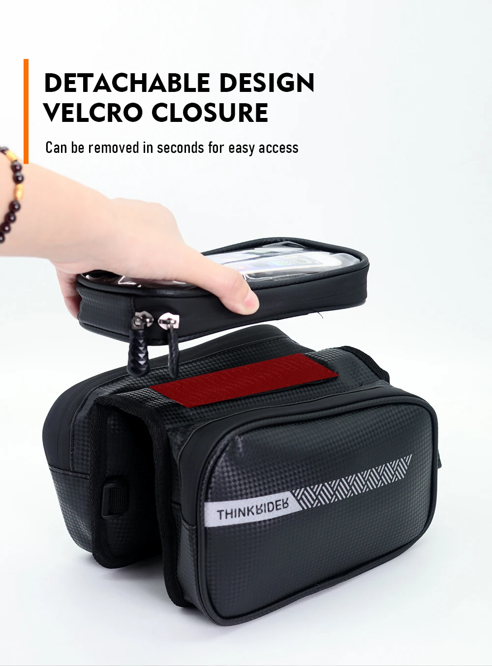 Description Picture 5 of itemThinkRider Bicycle Bag Rainproof Touch Screen Phone Top Tube Bag MTB Road Bike Frame Front Saddle Bag & Pannier Bike Accessories