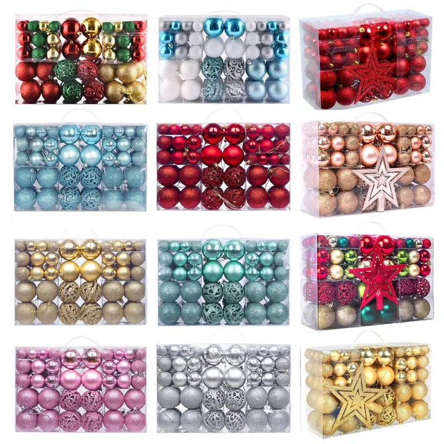 100pcs Christmas Decor Baubles Tree Xmas Balls Party Wedding Ornament Party Supplies Xmas Ornament Ball Xmas Baubles 1
