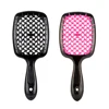 Fluffy Shape Mesh Comb Hairdressing  detangling hair brush Plastic Massage Dry And Wet Hollow Comb Salon DIY Hairdressing Tool 1