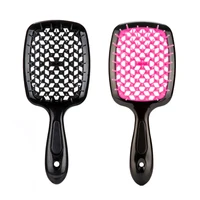 Fluffy Shape Mesh Comb Hairdressing  detangling hair brush Plastic Massage Dry And Wet Hollow Comb Salon DIY Hairdressing Tool 1