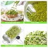 86mm Wide Mouth Sprouting Jar Filter cap Stainless Steel Screen Seed Germination Tray Kit for Peas Bean Sprouts Seedling Growth 5