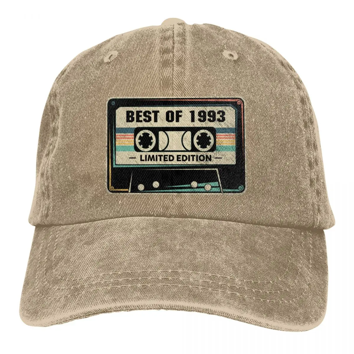 

1993 Old Cassette Tape Birthday 30th Baseball Caps Outfit Vintage Distressed Denim Sun Cap for Men Women Running Golf Caps Hat