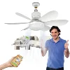 Dimmable light Color temperature Modern ceiling Mount Remote Control smart E27 Led Ceiling Fan Light 2